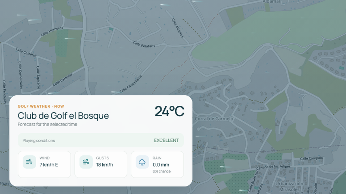 Golf weather temperature and playing conditions